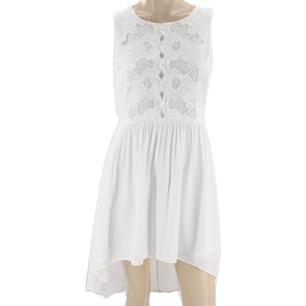 Embroidered White Dress